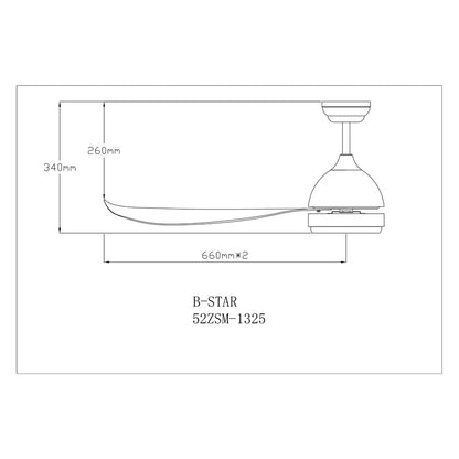 Fanco B-Star Ceiling Fan with 24W LED Light 36 / 46 / 52 inch BStar B Star with basic installation 4HOME SINGAPORE - 4HOME