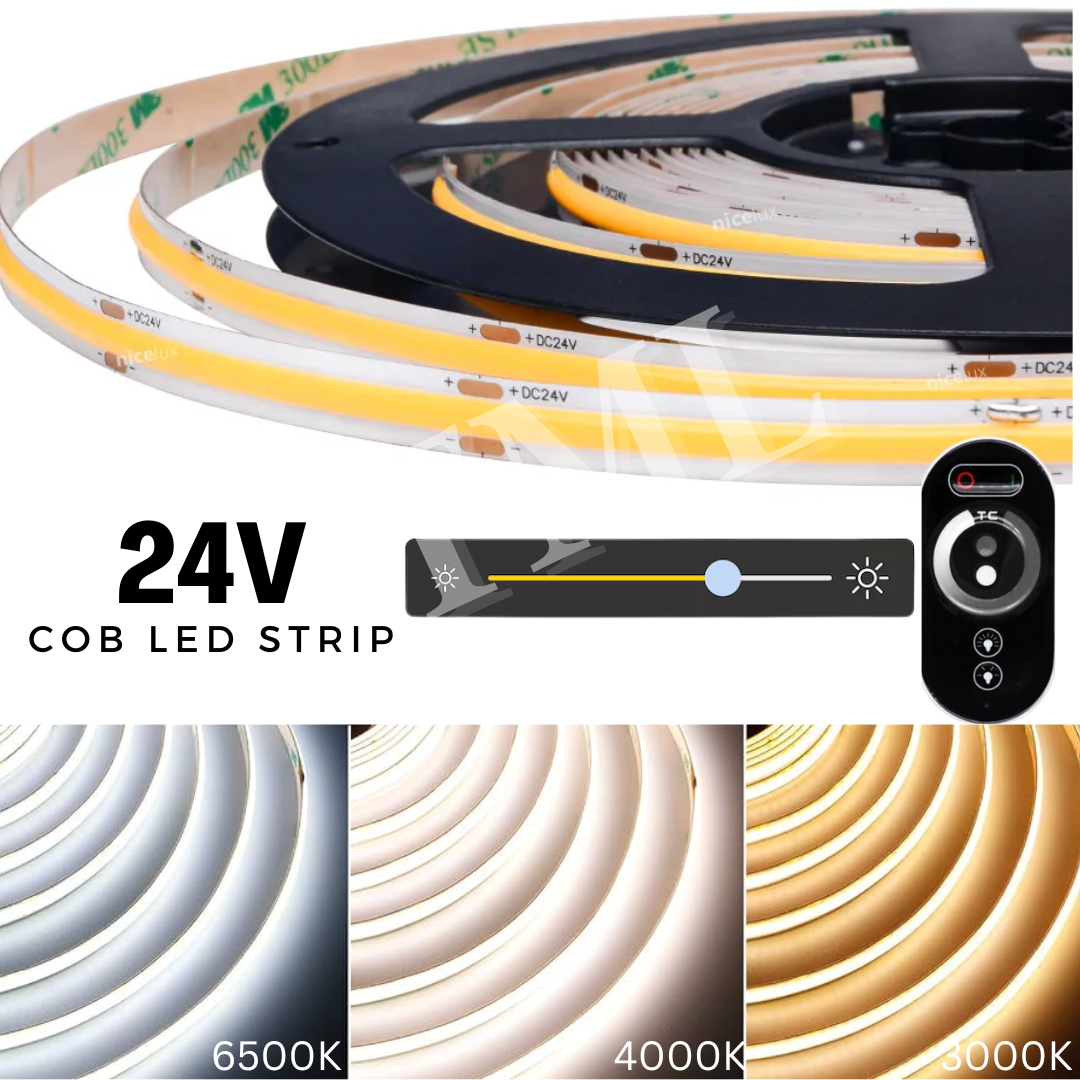 24V COB LED Striplight Strip Light 5meters Extra Bright Improved Version 4HOME SINGAPORE - 4HOME