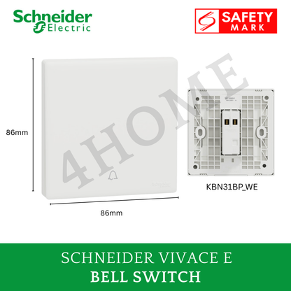 Schneider Vivace E White Switch Socket – Modern Minimalist Design Frameless Glossy White