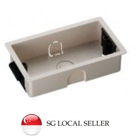 [Bundle of 4] 1Gang 2Gang Switch Socket Surface Mounting Box Partition Box KO Box Standard Size White 4HOME SINGAPORE - 4HOME