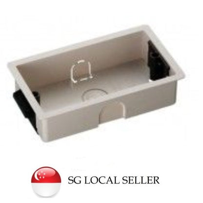 [Bundle of 4] 1Gang 2Gang Switch Socket Surface Mounting Box Partition Box KO Box Standard Size White 4HOME SINGAPORE - 4HOME