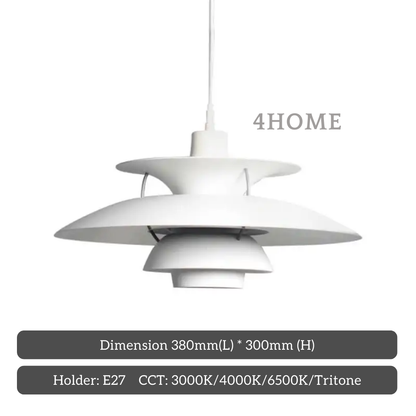 Danish White Layer Pendant Light Modern Nordic Hanging Lamp E27 Kitchen Dining Room Living Room LED Pendant Lighting