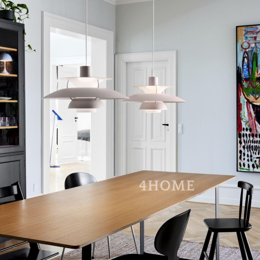 Danish White Layer Pendant Light Modern Nordic Hanging Lamp E27 Kitchen Dining Room Living Room LED Pendant Lighting