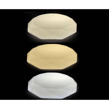 4HOME SINGAPORE Minimal LED Ceiling Light Glittering Star Design 36W Tri-tone Daylight Warm White - 4HOME
