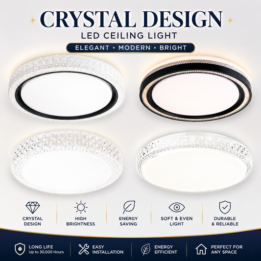 CRYSTAL DESIGN LED CEILING LIGHT twist and turn