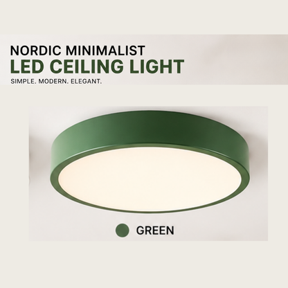 Green nordic ceiling light round