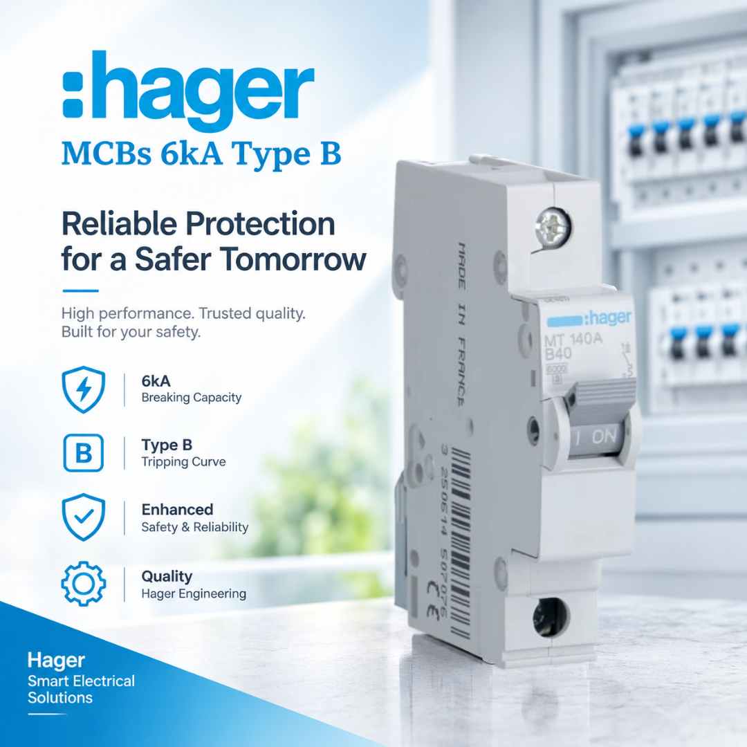 Hager 1P 6kA Type B MCB circuit breaker MT140 1P 6kA MCB Type B