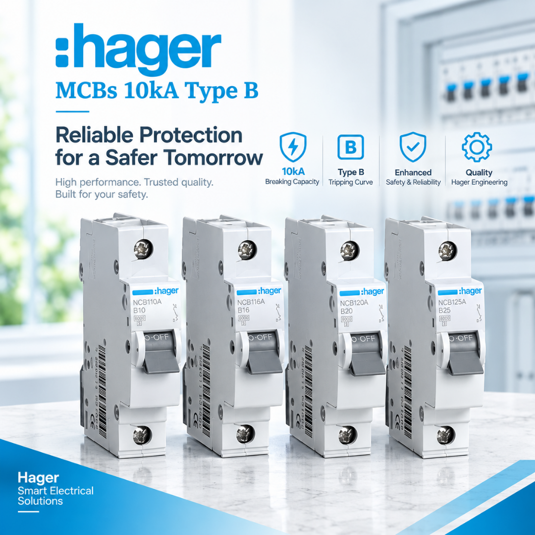 Hager MCB 1P 10kA NB110A NB116A NB120A NB132A NB140A