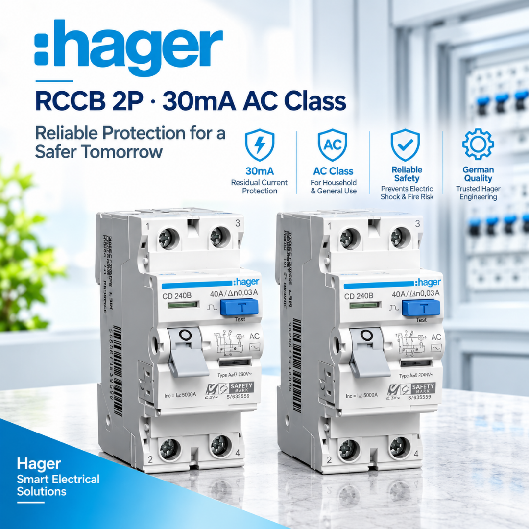 Hager RCCB ELCB 2P 40A 30mA 2P 63A 30mA