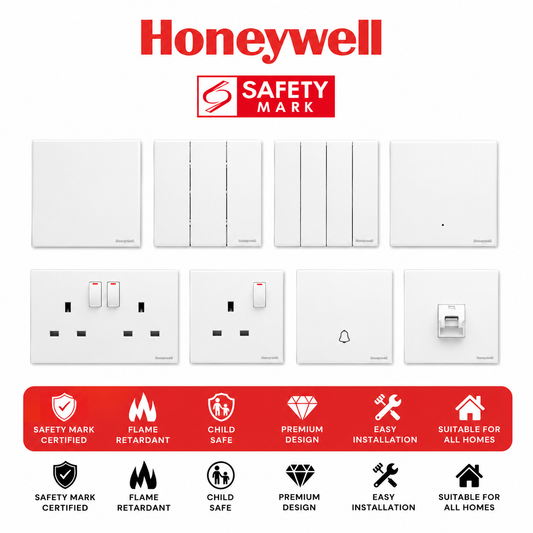 Honeywell Elegant Matt White Switch Socket