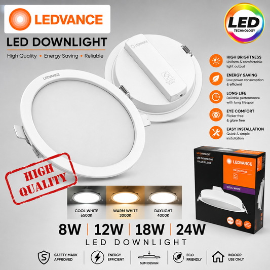 LEDVANCE Premium Led downlight 8W 12W 18W 24W 4" 5" 6" 8" ECO Gen 2