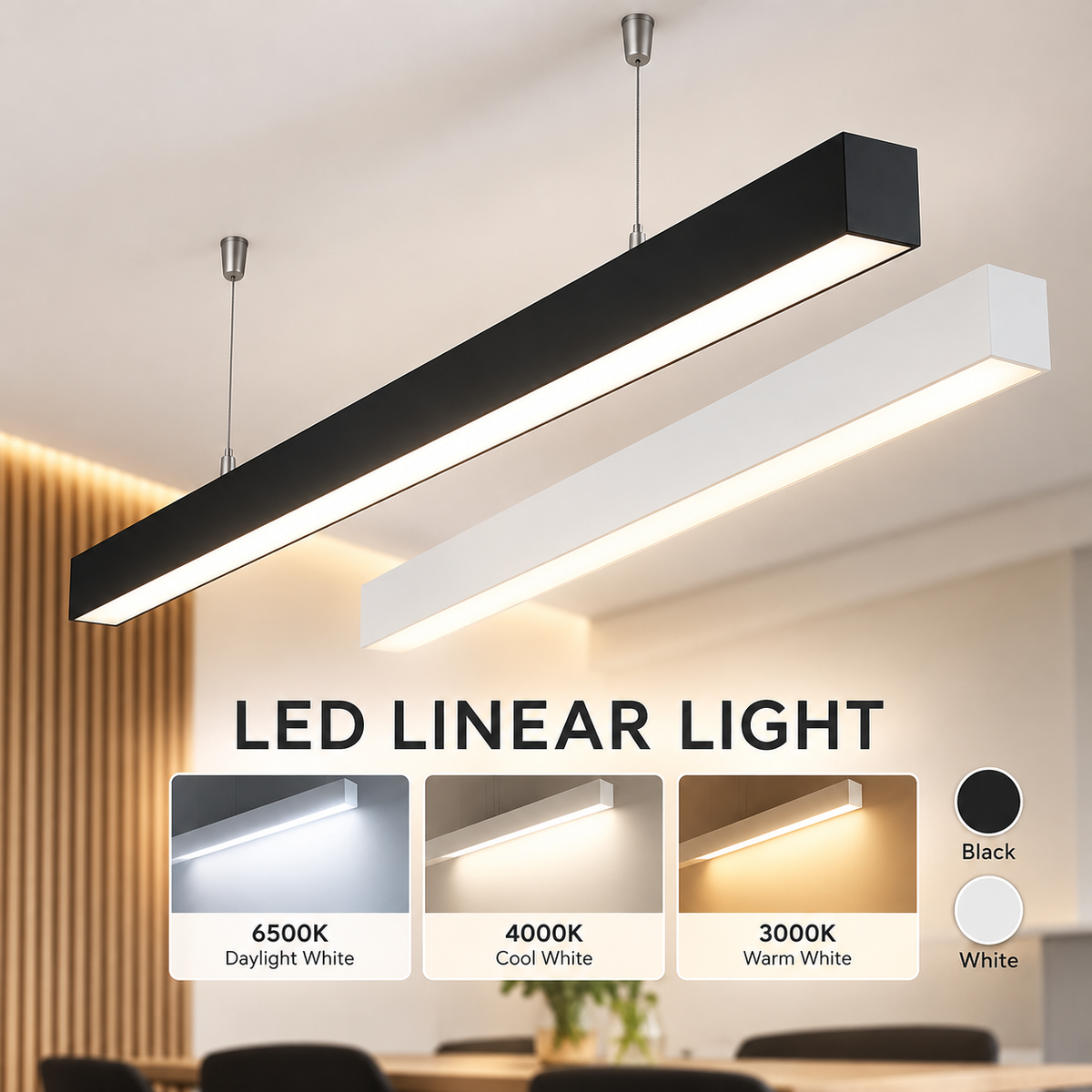 Premium Safety Mark High Brightness 24W 45W LED linear light Surface mount Pendant Light 4HOME