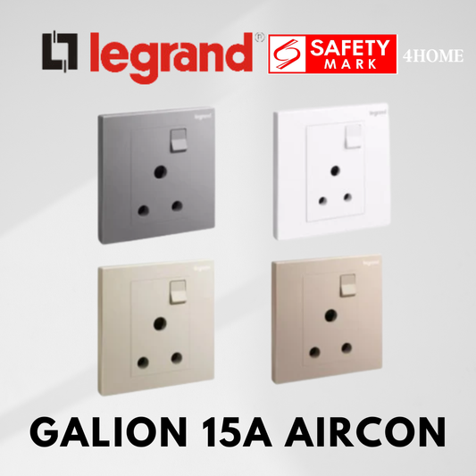 Legrand Galion 15A Aircon Socket (Champagne, Rose Gold, Dark Silver, White) 4HOME SINGAPORE