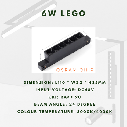 M20 6w lego  48V magnetic track