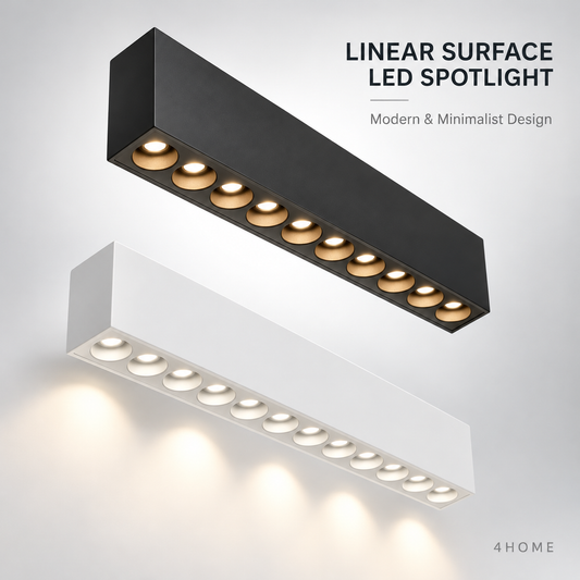 LumaLine Pro Linear Surface Lego LED Spotlight Black White 5head 10head 15head