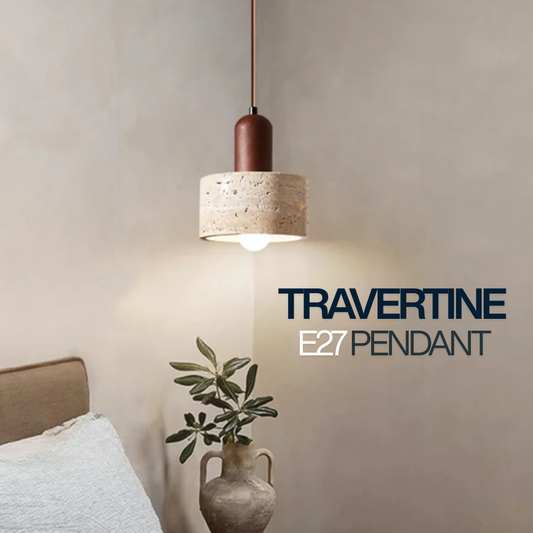 Natural Travertine Pendant Light E27