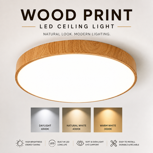 Nordic Minimalist Wood Design 24W 36W