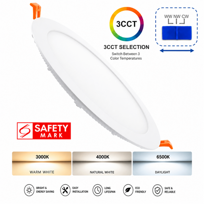 Premium 3CCT Selectable LED Recessed Downlight SLIM Downlight