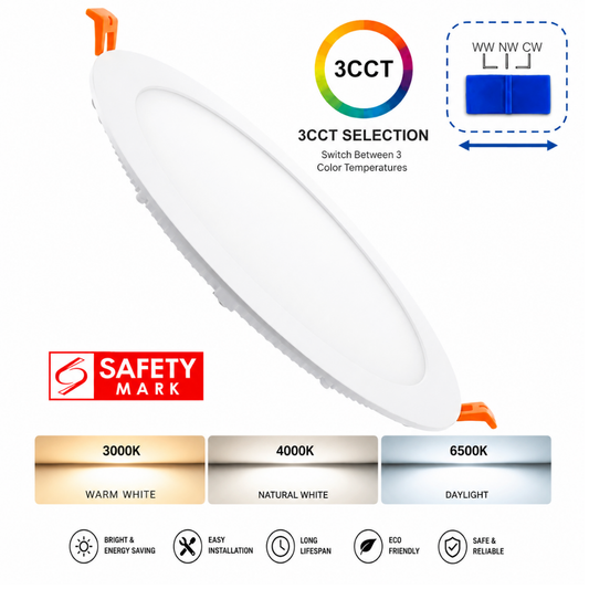 Premium 3CCT Selectable LED Recessed Downlight SLIM Downlight