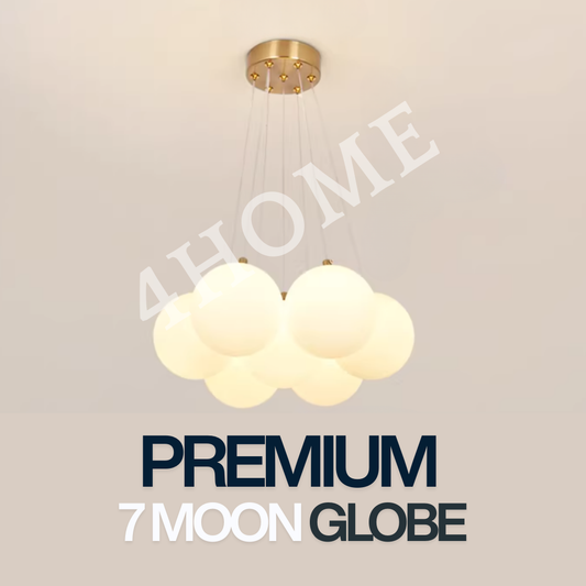 Premium 7-Head Moon Globe Pendant Light 