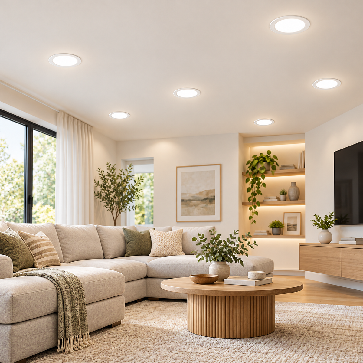 LED Recessed Downlight 12W 18W | Selectable CCT 3000K 4000K 6500K | Round Square Ceiling Light | 1200LM 1800LM | HDB BTO Singapore