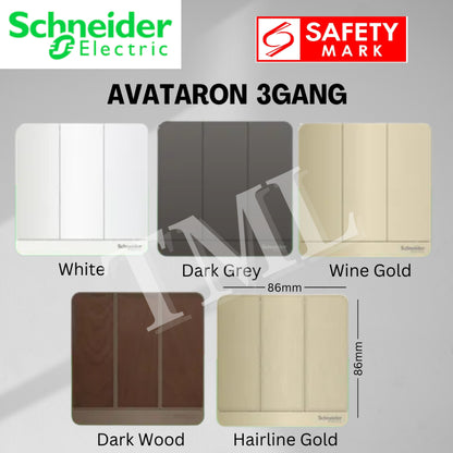 Schneider Electric AvatarOn 3gang 1way 3gang 2way