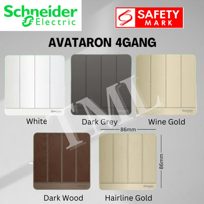 Schneider Electric AvatarOn 4gang 1way 4gang 2way