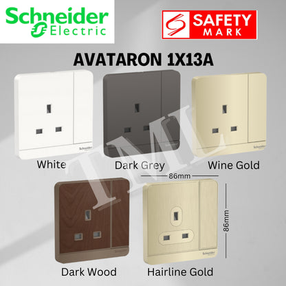 Schneider Electric AvatarOn Single Socket 1x 13A with Large Button