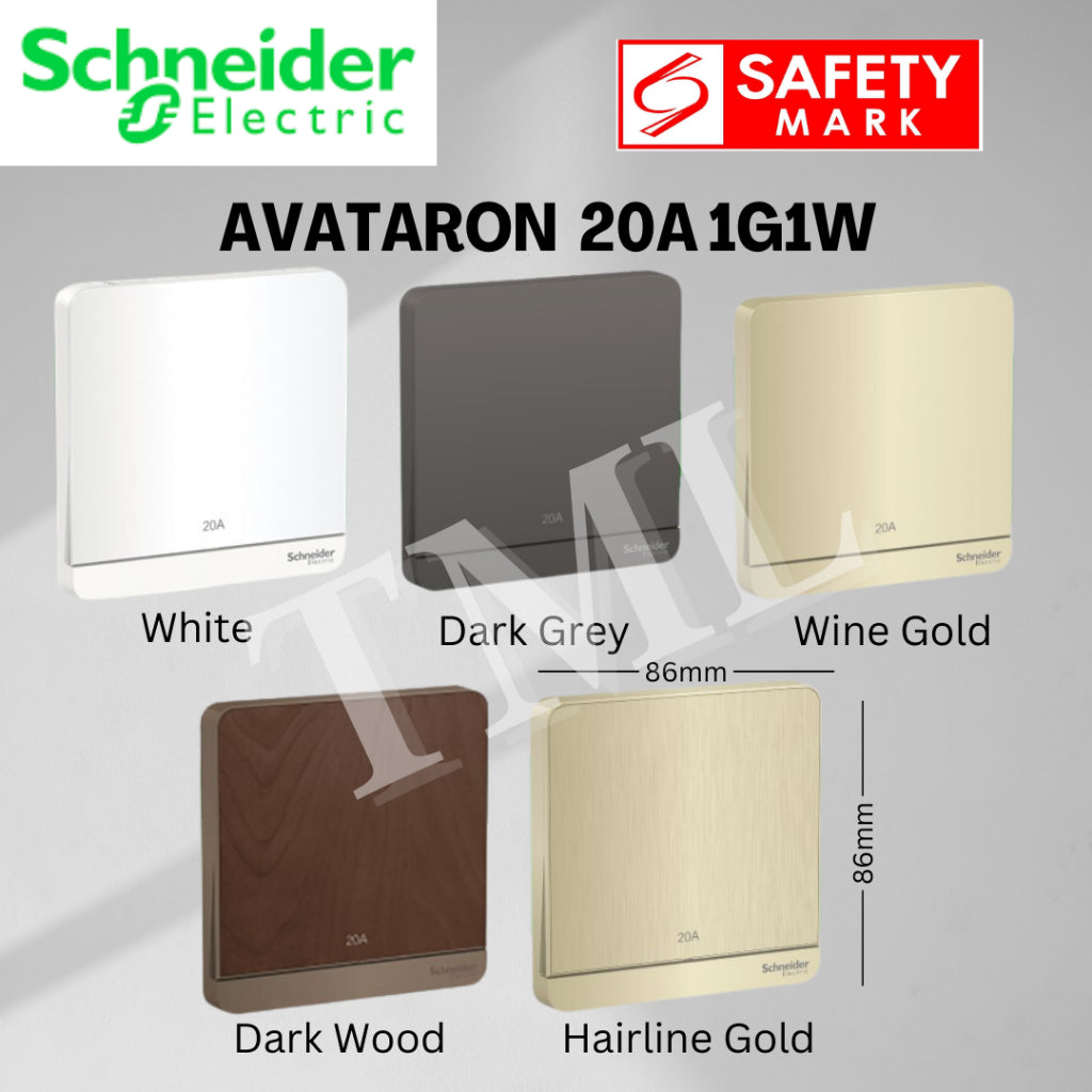 Schneider Electric AvatarOn Single Socket 20A Heater Hood Hob Oven