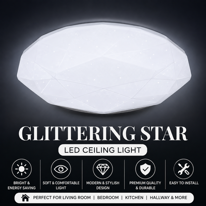 Sparkling Star Design LED Ceiling Light Tri-tone Daylight Warm White cool white