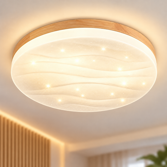优质闪亮实木北欧 LED 吸顶灯三色调马卡龙汉堡 4HOME 新加坡
