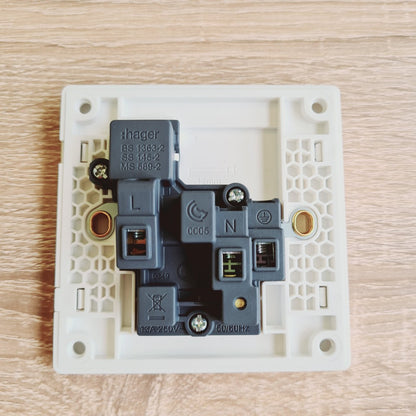 Hager 13A Single Socket Outlet 4HOME SINGAPORE - 4HOME
