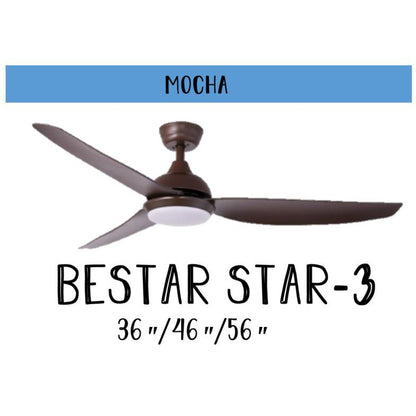 [Installation] Bestar Star-3 Ceiling Fan with 24W LED Light 36inch 46inch 56inch 36" 46" 56" STAR3 4HOME SINGAPORE - 4HOME