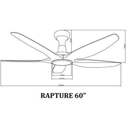 Bestar Rapture 48inch 60inch Wifi Smart DC Ceiling Fan 4HOME SINGAPORE - 4HOME