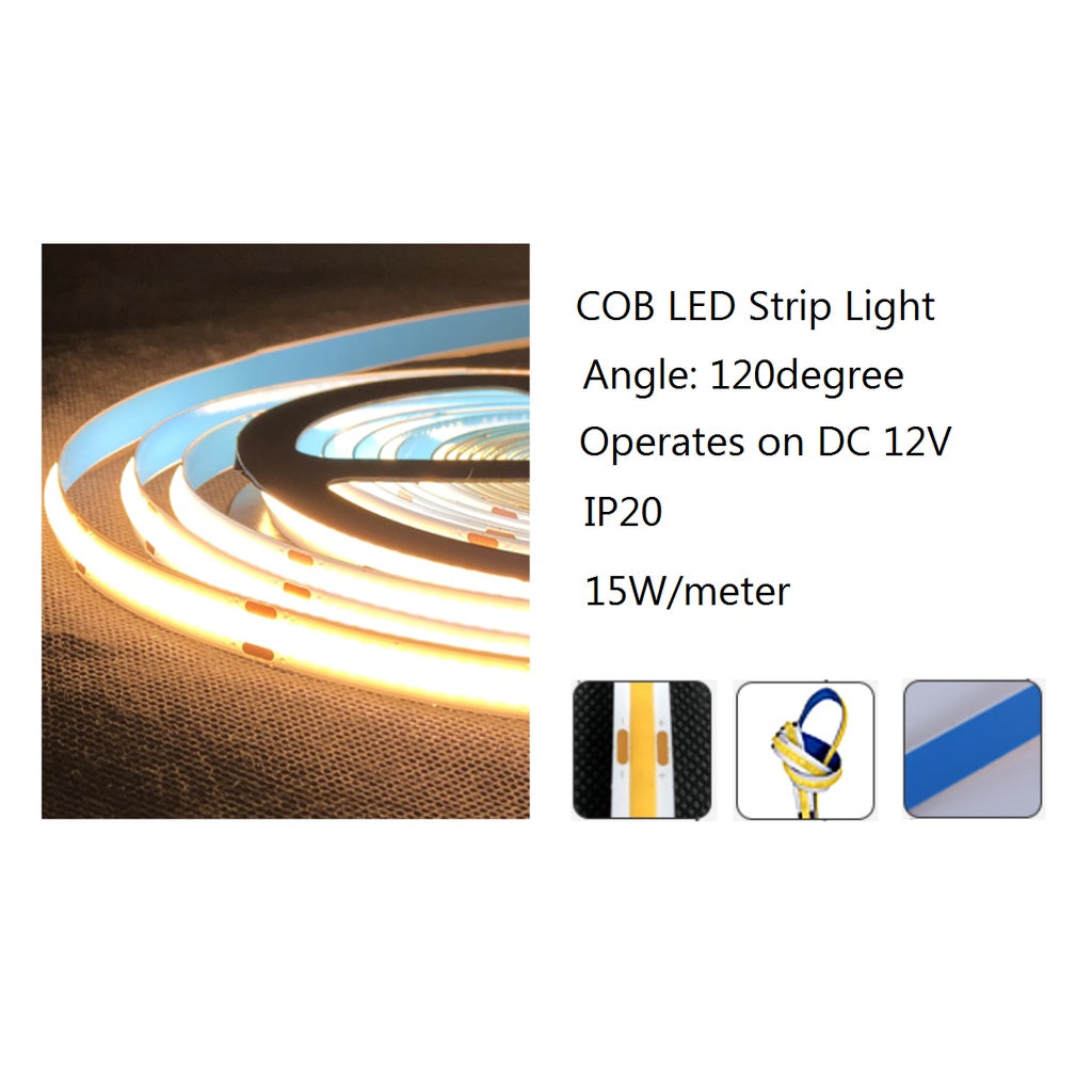 Tri-tone COB LED Strip Light 3tone Dimmable 5meters 4HOME SINGAPORE - 4HOME