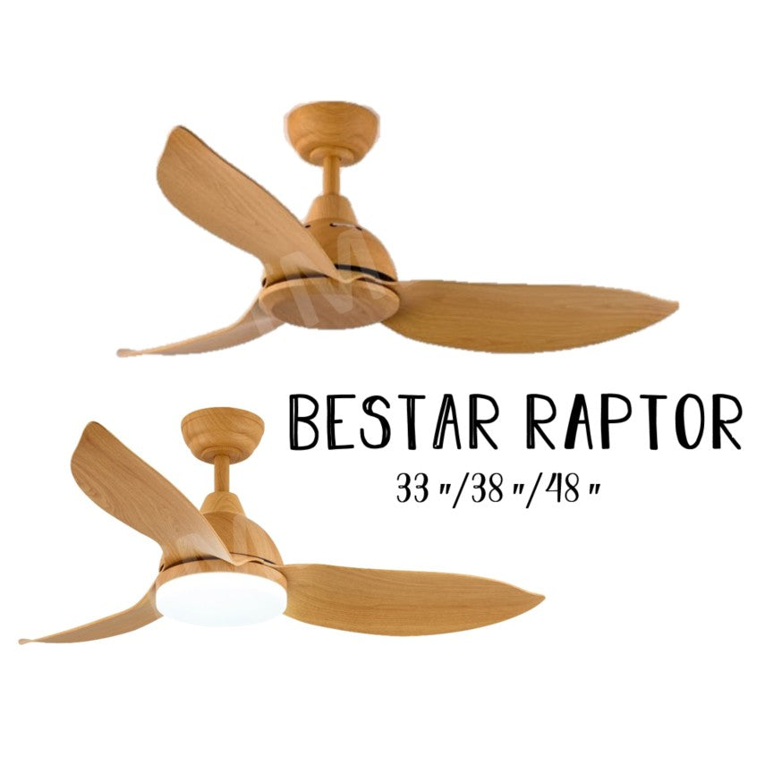 Bestar Raptor Ceiling Fan with 24W LED Light 33inch 38inch 48inch 33" 38" 48" 4HOME SINGAPORE - 4HOME