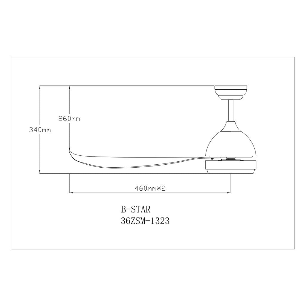 Fanco B-Star Ceiling Fan with 24W LED Light 36 / 46 / 52 inch BStar B Star with basic installation 4HOME SINGAPORE - 4HOME