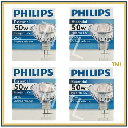 [Bundle 5/ Bundle 4] Philips Halogen Bulb 50W GU5.3 Essential MR16 12V 4HOME SINGAPORE - 4HOME