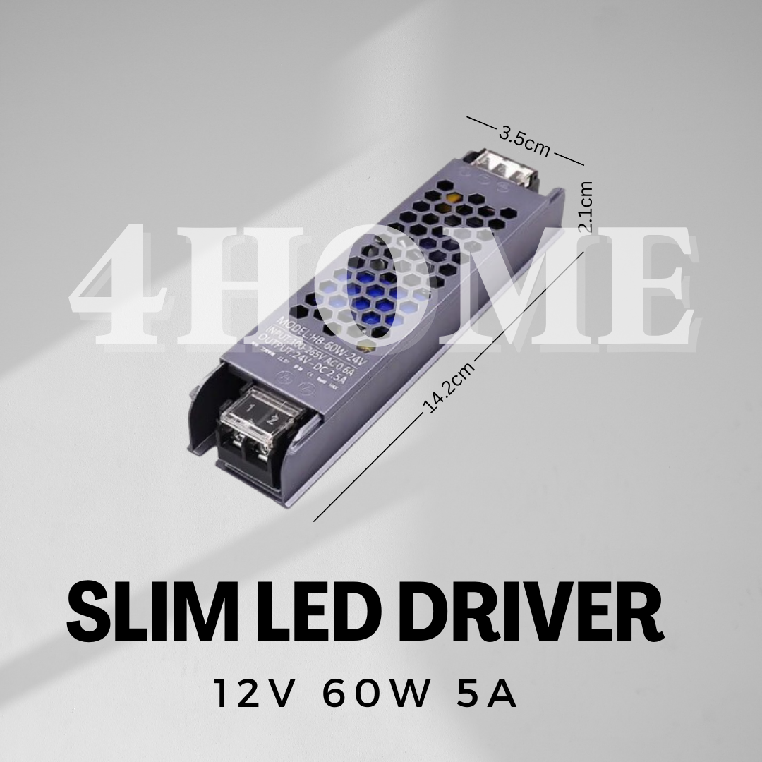 12V / 24V Slim LED Driver Power Supply – Ultra Slim Transformer 40W 45W 60W 100W 150W 200W 300W for LED Strip Light
