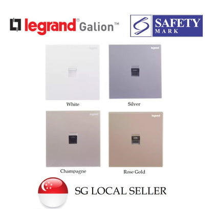 Legrand Galion RJ11 Telephone Socket (Champagne, Rose Gold, Dark Silver, White) 4HOME SINGAPORE - 4HOME