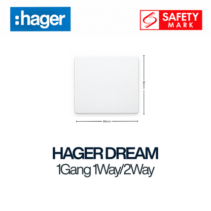 hager dream 1g1w 1g2w 1gang WGDL111 WGDL121