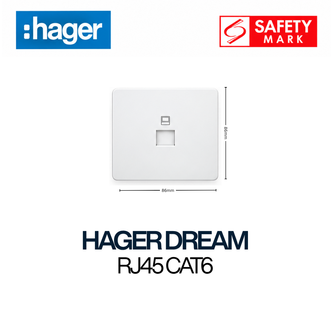 hager dream RJ45 CAT6 WGDT1RJ6