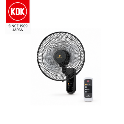 KDK M40MS 40cm black wall fan with wireless remote control