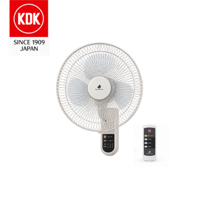 KDK M40MS 40cm grey white wall fan with wireless remote control