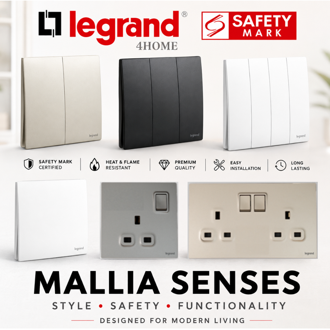 Legrand Mallia Senses switch socket – premium electrical switches and power sockets
