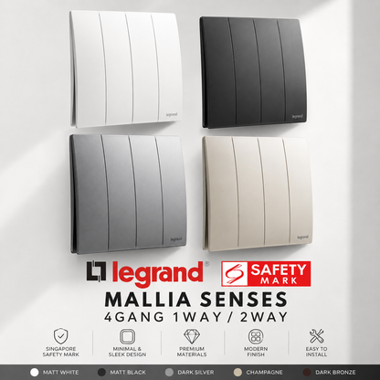 Legrand Mallia Senses Switch & Socket – Designer Electrical Switches Singapore