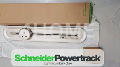 Schneider Power Track with USB & Single Socket Module – Dark Grey & Light Brown | 50cm, 60cm & 80cm