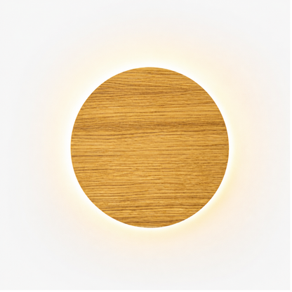 Nordic Minimalist Light Wood Print LED Wall Light 12W | 3000K Warm White | Modern Round Wooden Wall Lamp for Bedroom, Living Room & Corridor