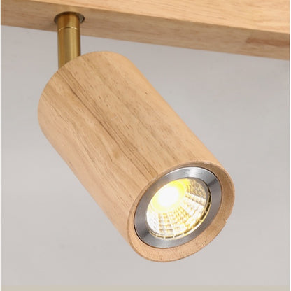 Nordic Real Wood LED Track Light 3 head Spotlight Tri-tone 21W Japanese Style 4HOME SINGAPORE - 4HOME
