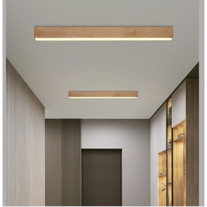 Premium Linear Wood Laminate Surface Ceiling Light Long 4HOME SINGAPORE - 4HOME